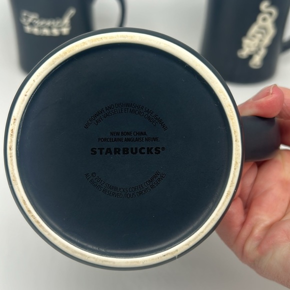 STARBUCKS Coffee Mug Mismatched Roast Etched Set 2011 - Picture 3 of 14